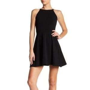 Love...Ady Textured Fit & Flare Dress Black Sz M